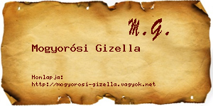 Mogyorósi Gizella névjegykártya