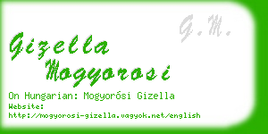 gizella mogyorosi business card